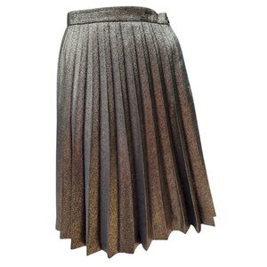 Kate Spade Metallic Pleated Skirt size 4 side zipper entry